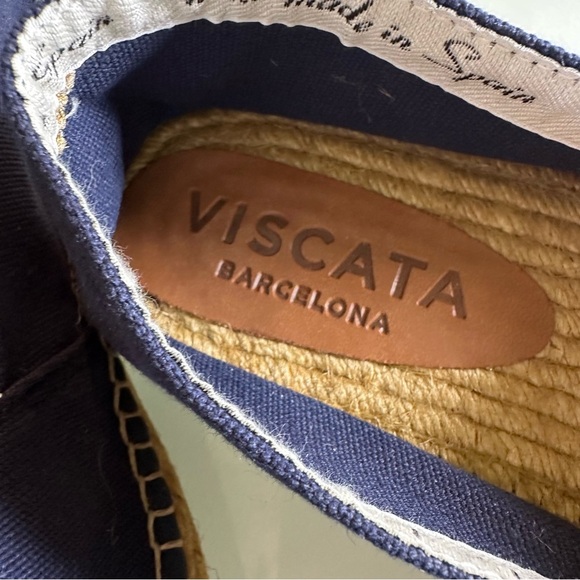 NWOB Viscata Barceloneta Canvas Espadrille Flats Navy Blue Size 43 Parisian - Picture 6 of 10